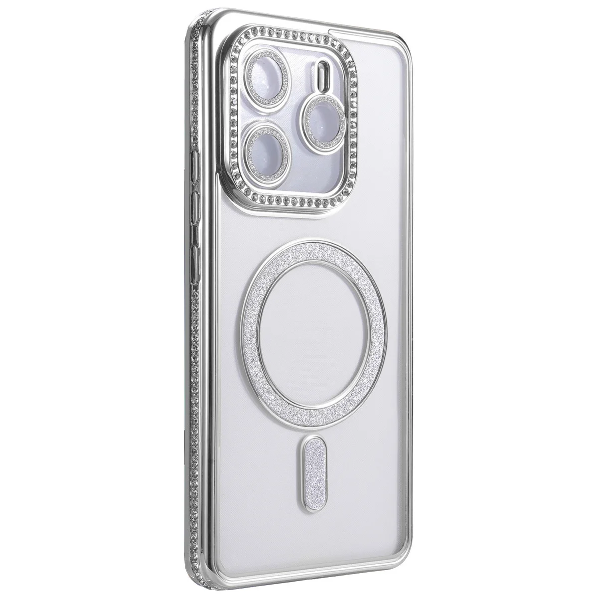 Redmi Note 14 4G Joke Simli Magneticsafe Kılıf - Gümüş
