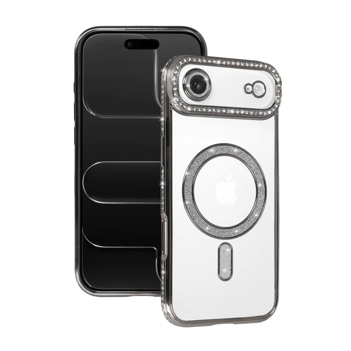 iPhone 17 Air Joke Simli Magneticsafe Kılıf - Gümüş