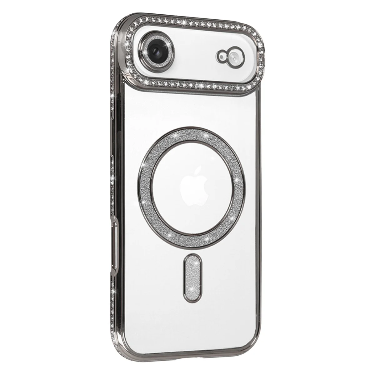 iPhone 17 Air Joke Simli Magneticsafe Kılıf - Gümüş
