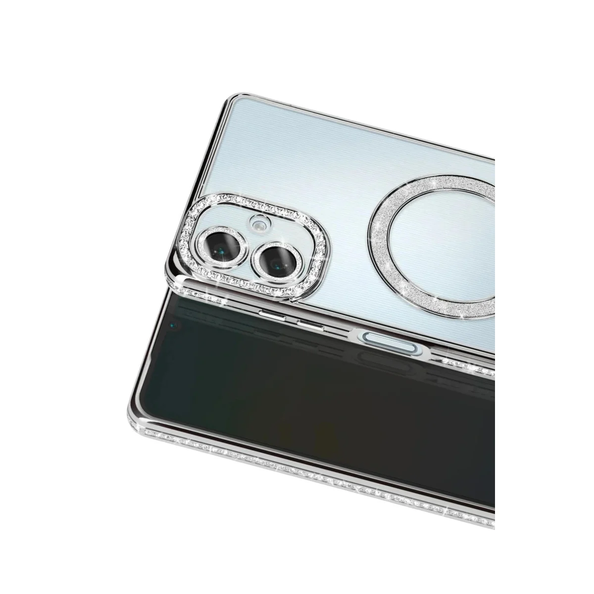 Galaxy A07 4G Joke Simli Magneticsafe Kılıf - Gümüş