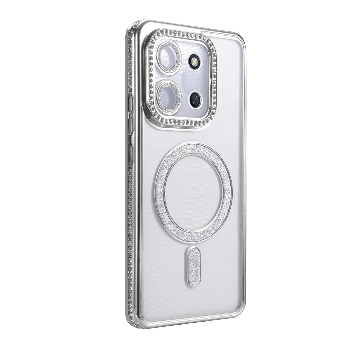 Redmi 15C 4G Joke Simli Magneticsafe Kılıf - Gümüş