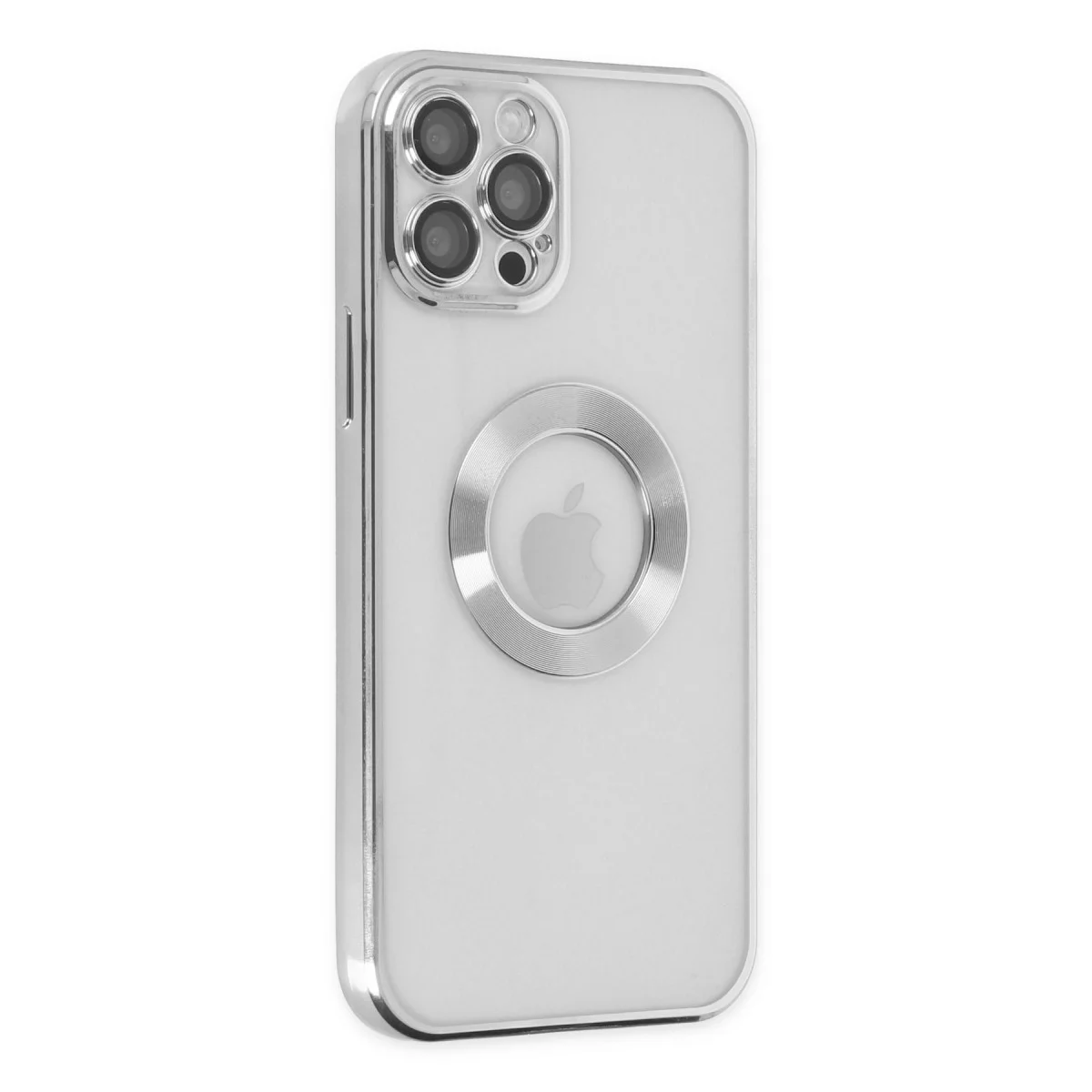 iPhone 12 Pro Kılıf Slot Silikon - Gümüş