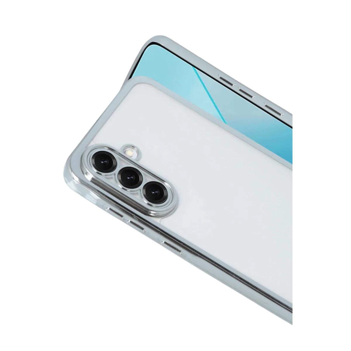 Galaxy A17 5G Razer Lensli Silikon - Gümüş