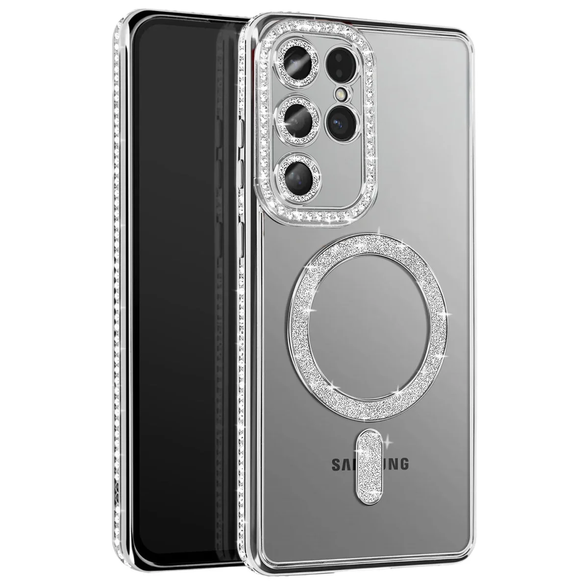 Galaxy S26 Ultra Joke Simli Magneticsafe Kılıf - Gümüş