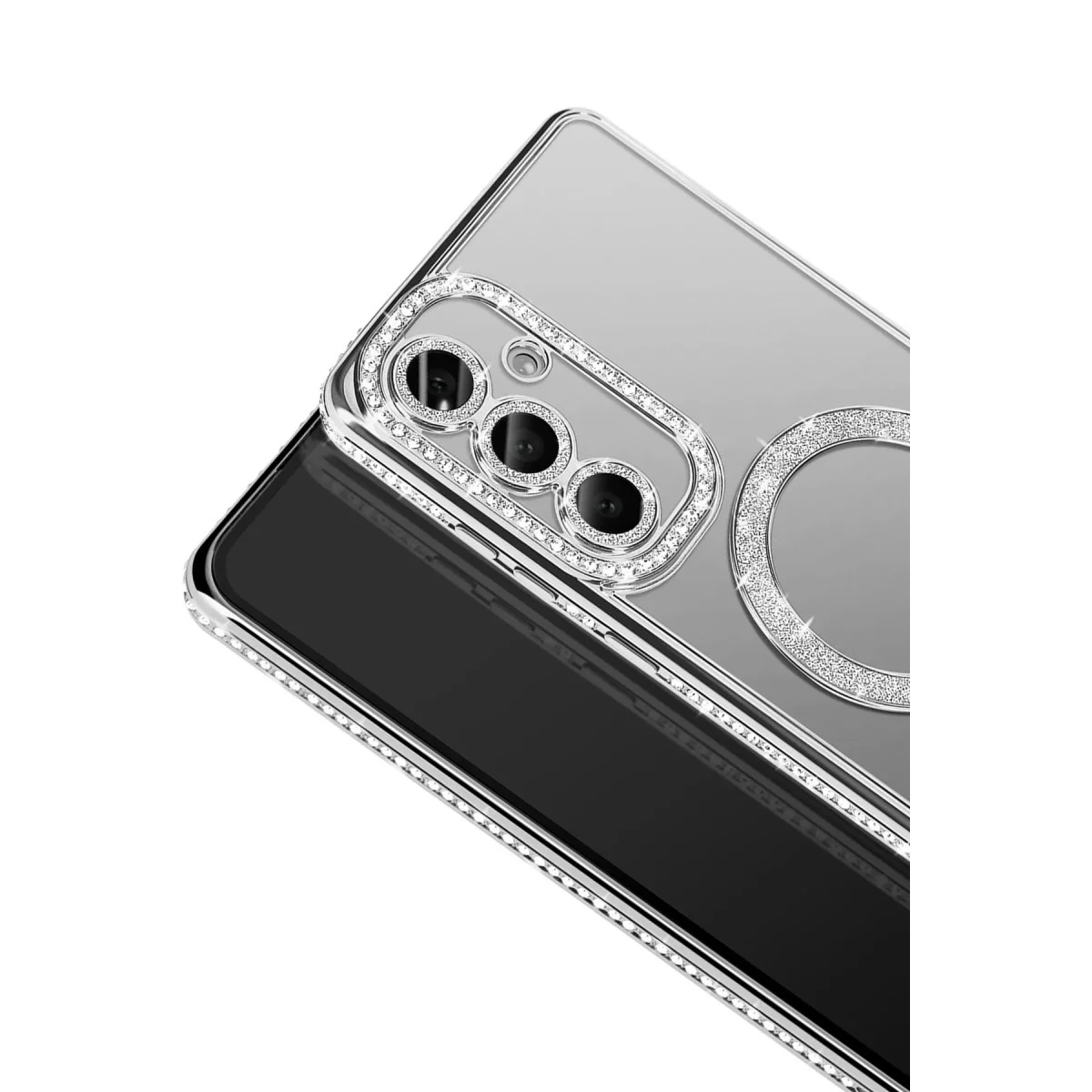 Galaxy A37 5G Joke Simli Magneticsafe Kılıf - Gümüş