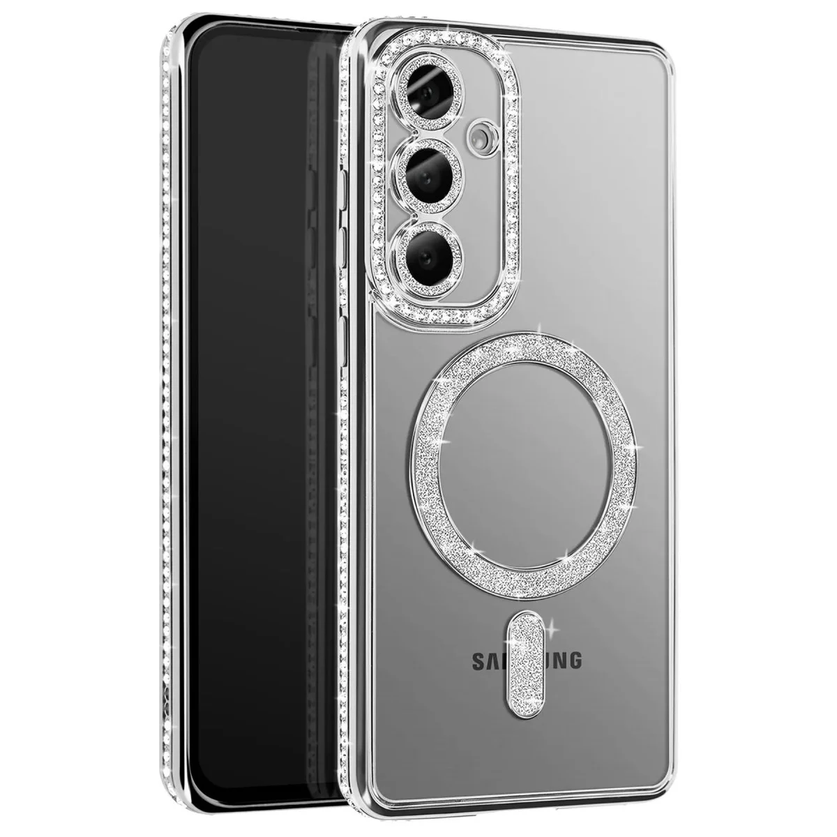 Galaxy A57 5G Joke Simli Magneticsafe Kılıf - Gümüş