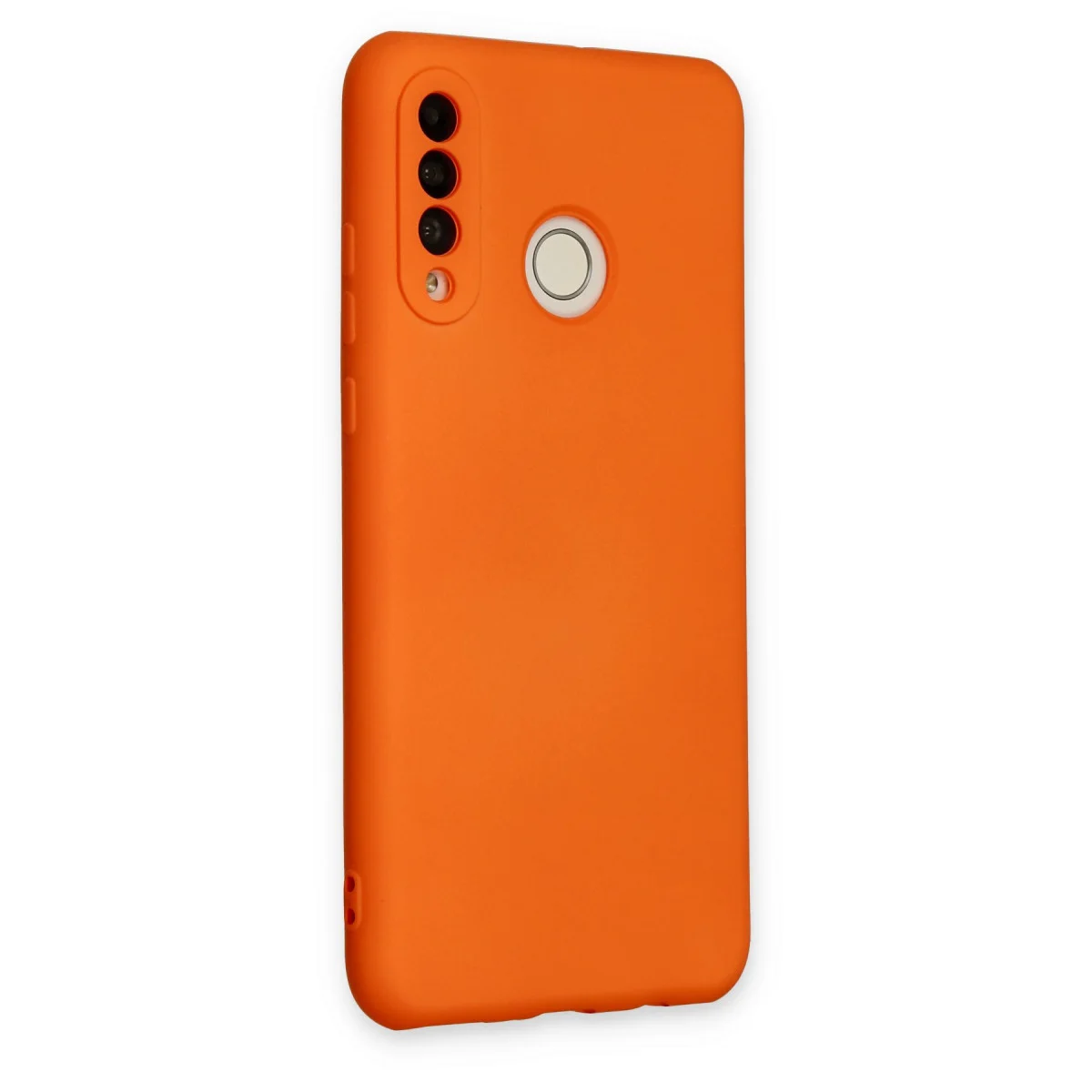 P30 Lite Kılıf Nano içi Kadife Silikon - Turuncu