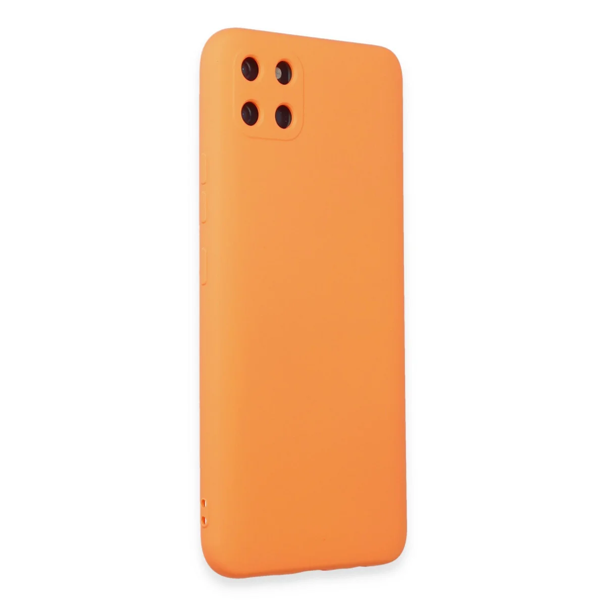 Realme C11 Kılıf Nano içi Kadife Silikon - Turuncu
