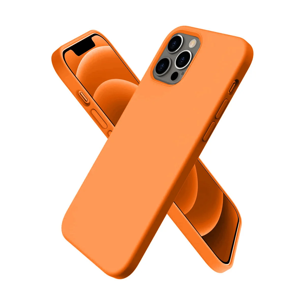 iPhone 12 Pro Max Kılıf First Silikon - Turuncu