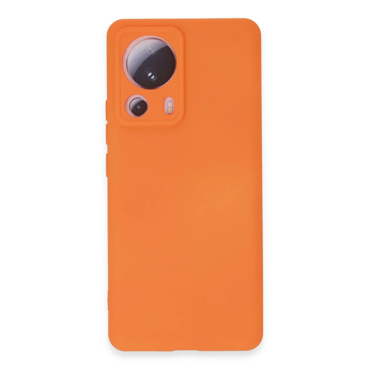 Mi 13 Lite Kılıf Nano içi Kadife Silikon - Turuncu