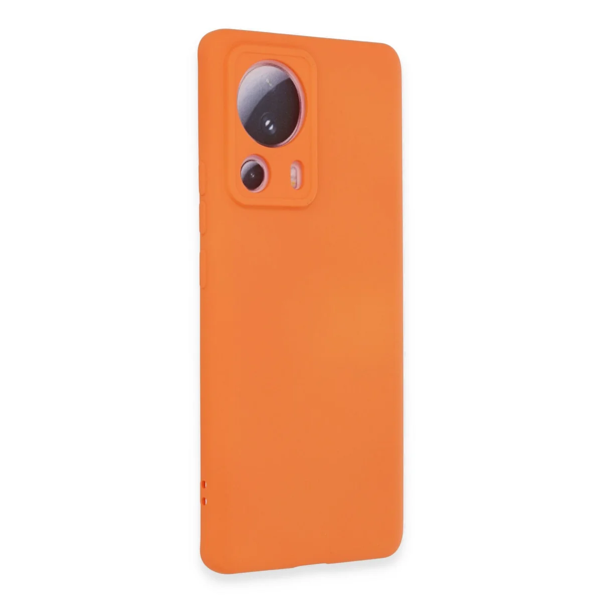 Mi 13 Lite Kılıf Nano içi Kadife Silikon - Turuncu