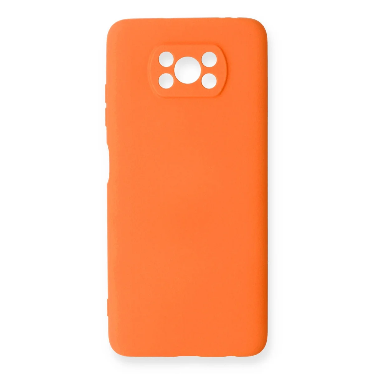Pocophone X3 Kılıf Nano içi Kadife Silikon - Turuncu