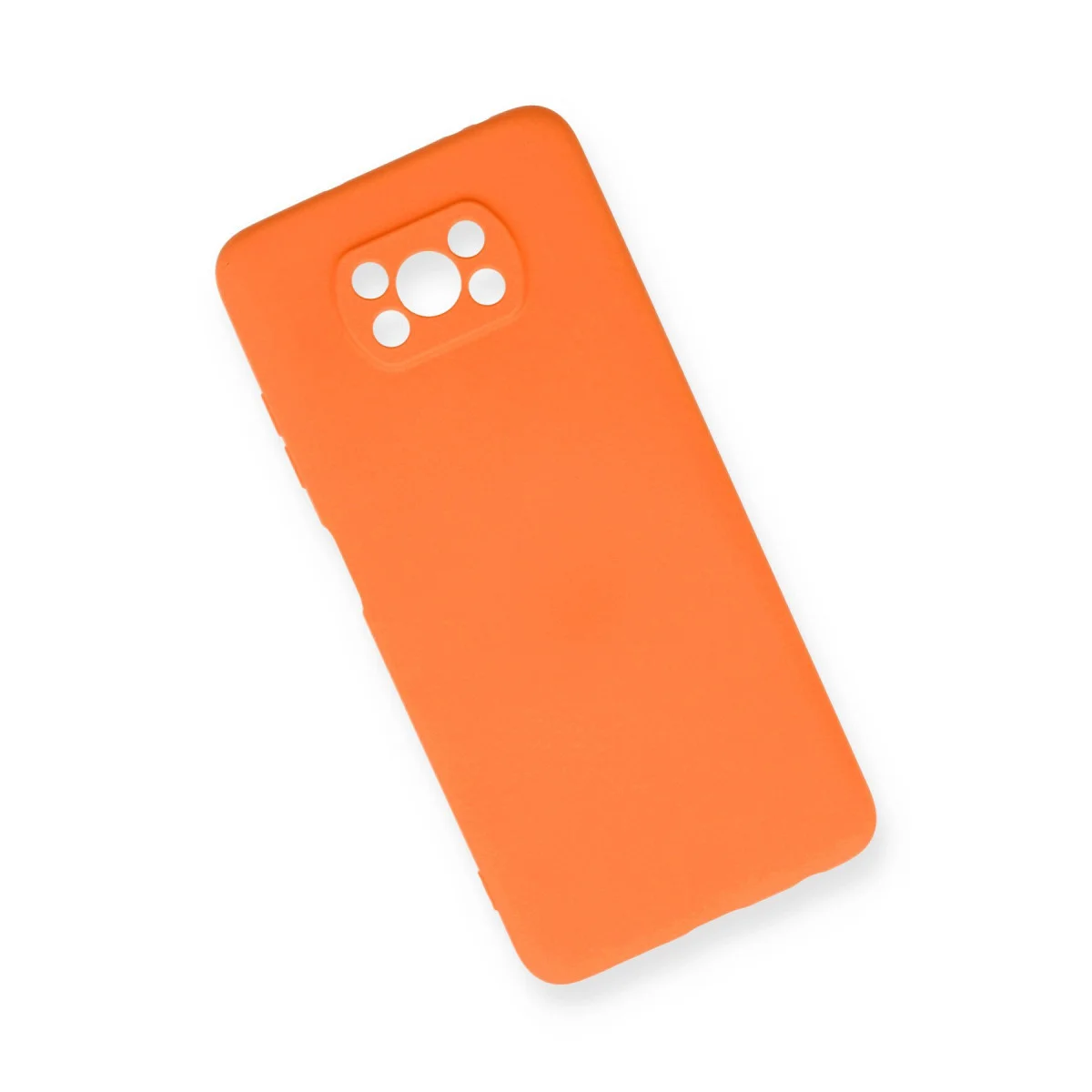 Pocophone X3 Kılıf Nano içi Kadife Silikon - Turuncu