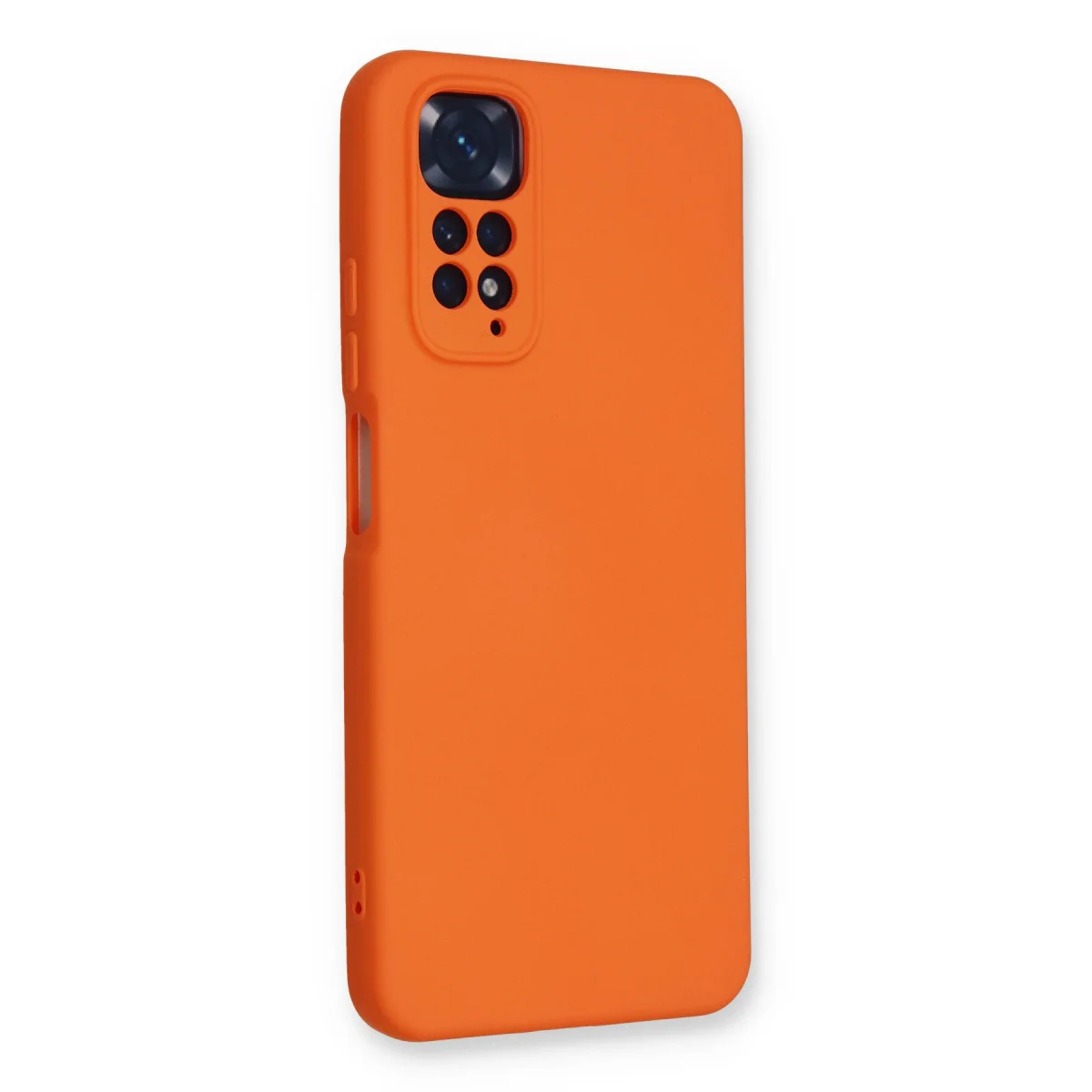 Redmi Note 11 Kılıf Nano içi Kadife Silikon - Turuncu