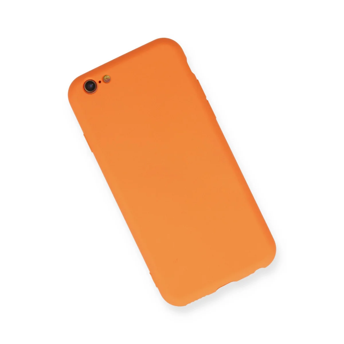 iPhone 6 Kılıf Nano içi Kadife Silikon - Turuncu