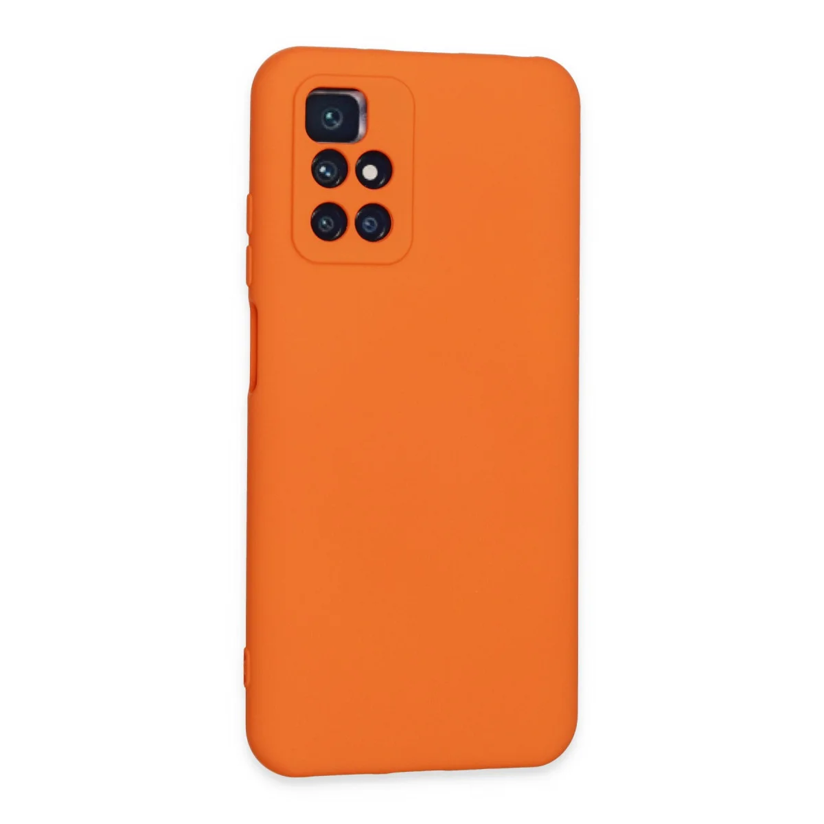 Redmi 10 2022 Kılıf Nano içi Kadife Silikon - Turuncu