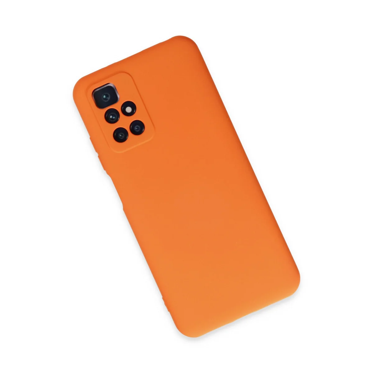 Redmi 10 2022 Kılıf Nano içi Kadife Silikon - Turuncu