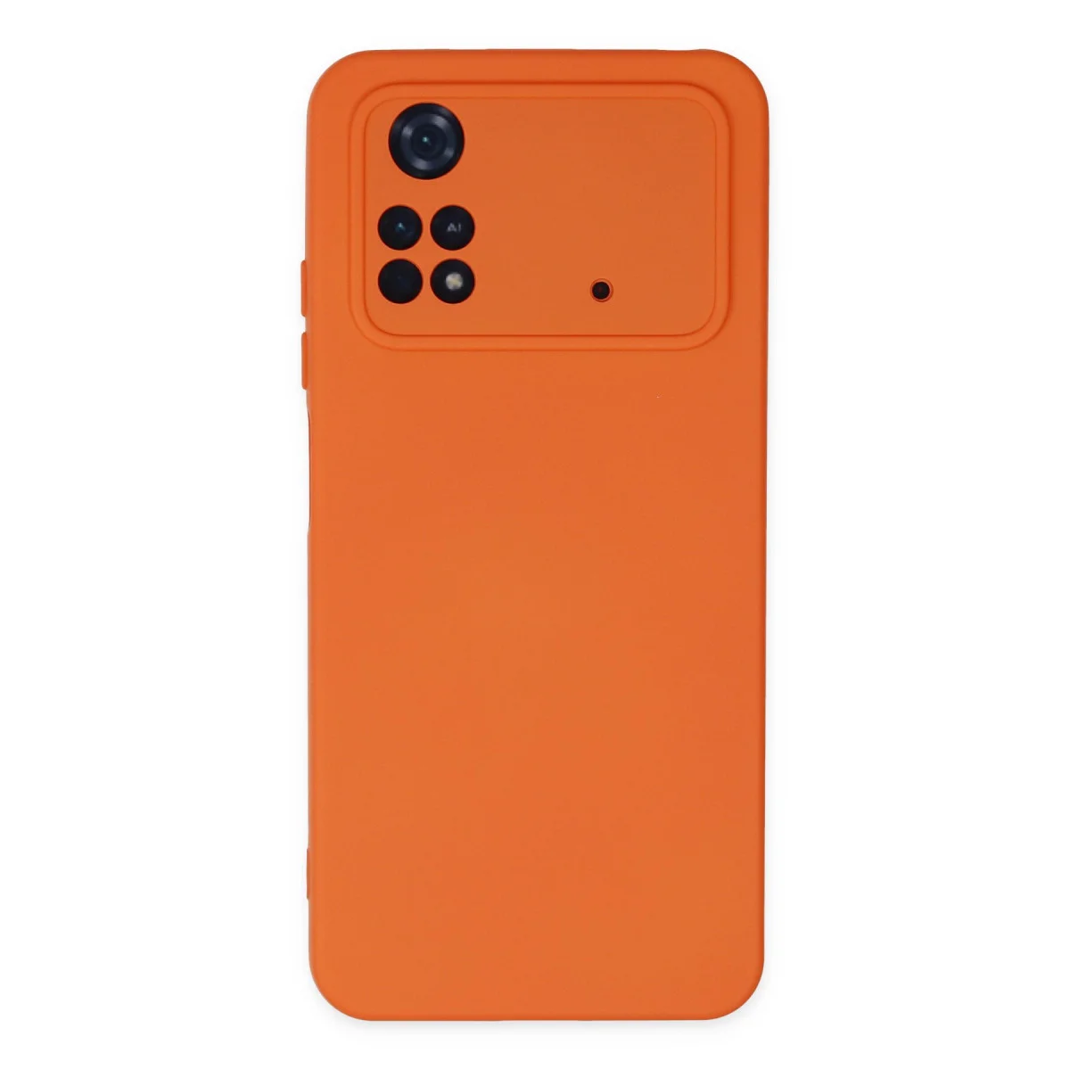 Poco M4 Pro 4G Kılıf Nano içi Kadife Silikon - Turuncu