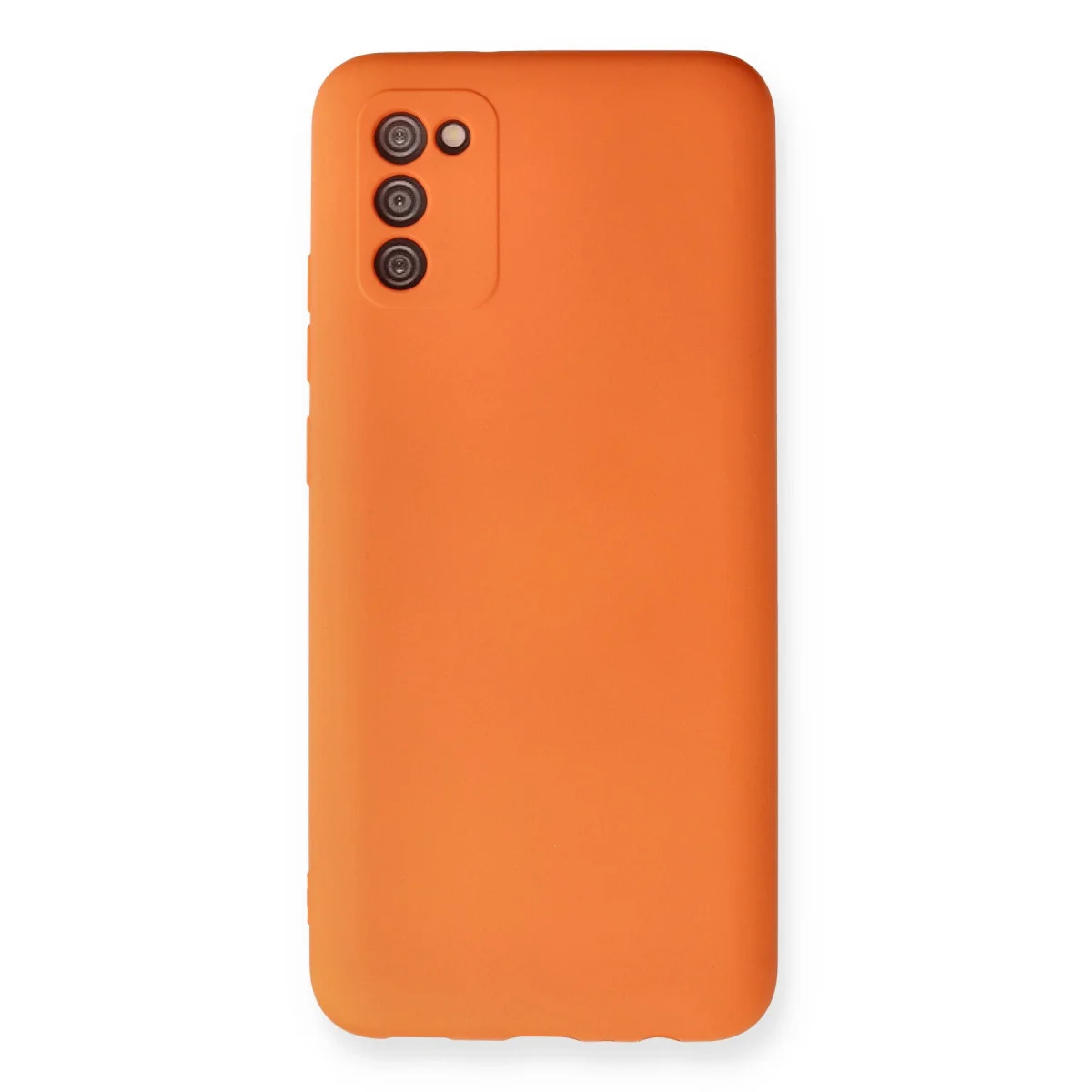 Galaxy A02S Kılıf Nano içi Kadife Silikon - Turuncu