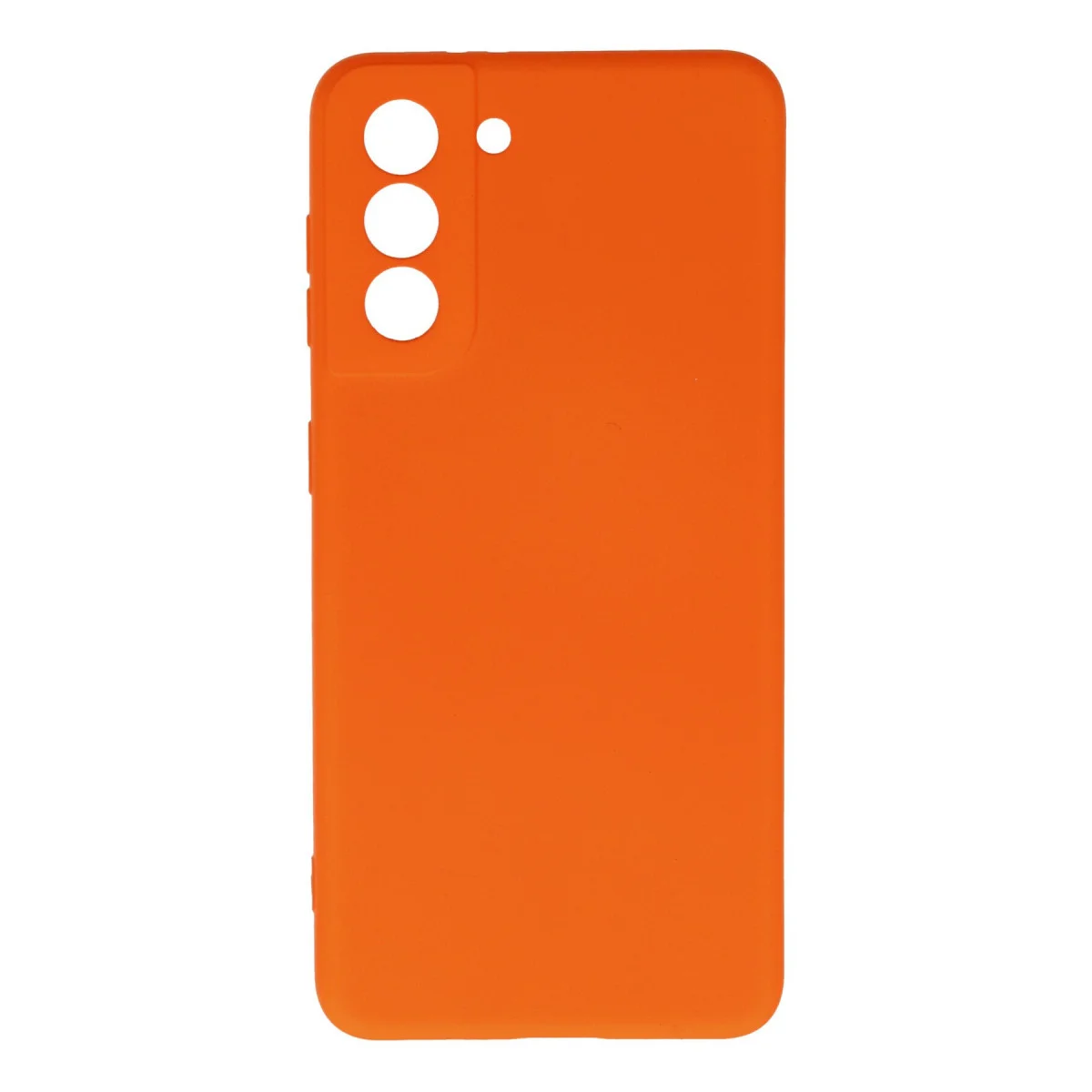 Galaxy S21 Kılıf Nano içi Kadife Silikon - Turuncu