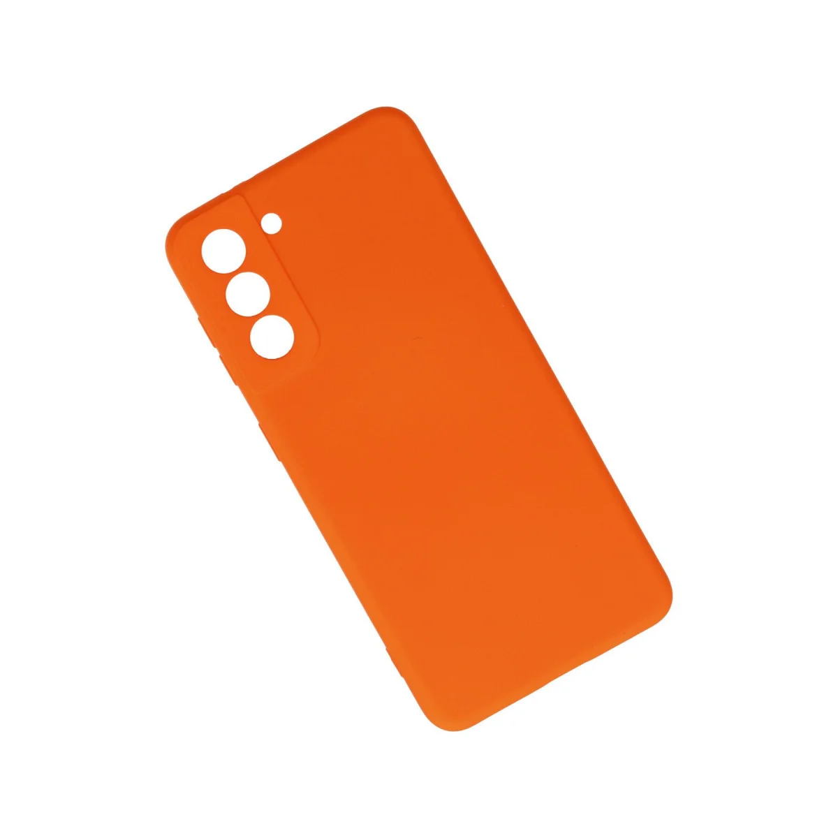Galaxy S21 Kılıf Nano içi Kadife Silikon - Turuncu