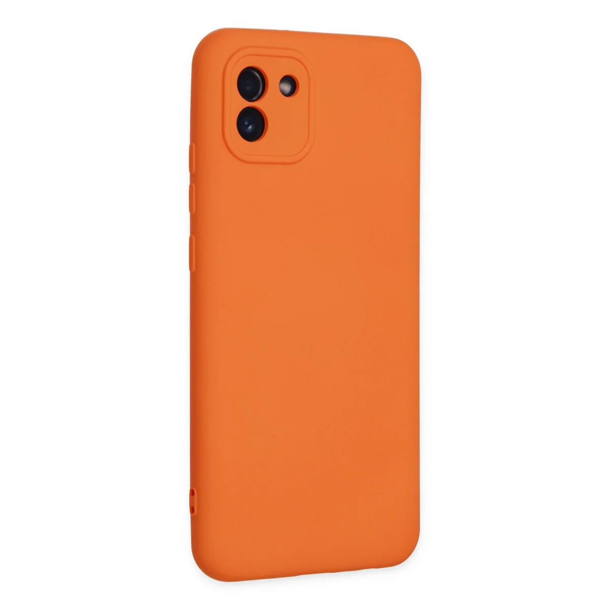 Galaxy A03 Kılıf Nano içi Kadife Silikon - Turuncu