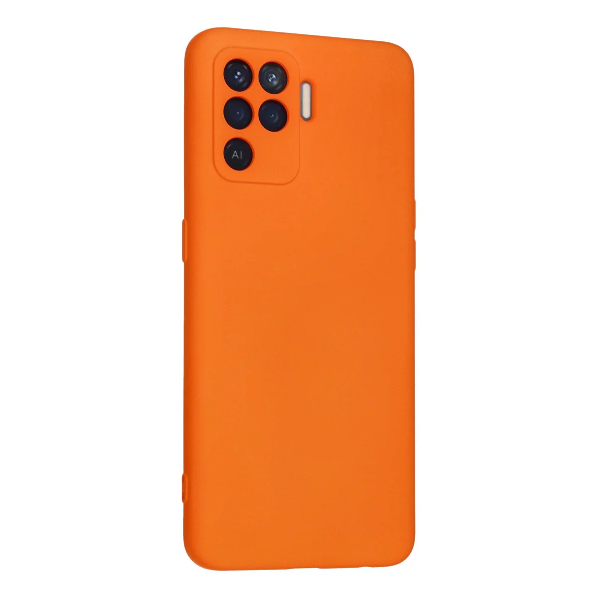 Reno 5 Lite Kılıf Nano içi Kadife Silikon - Turuncu