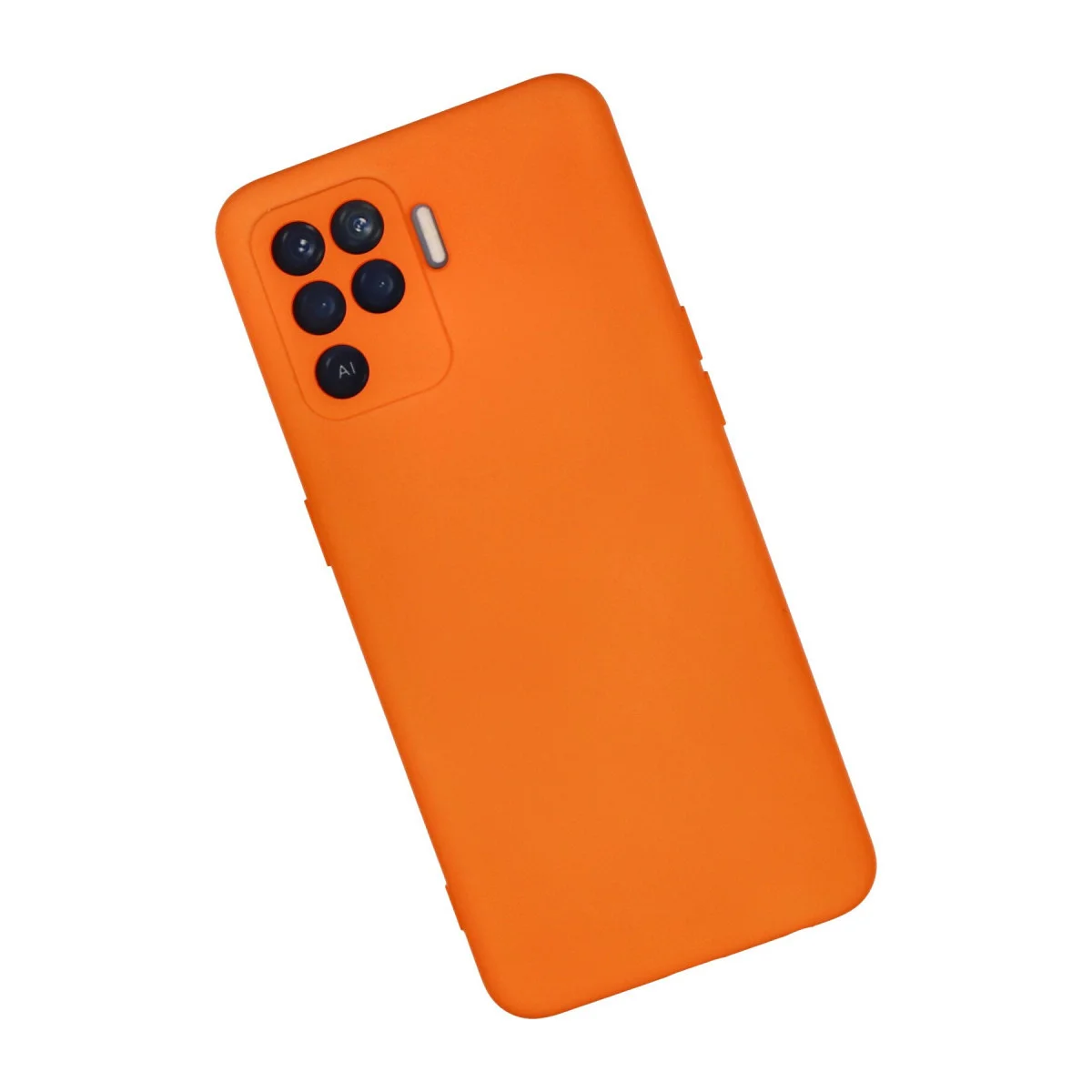 Reno 5 Lite Kılıf Nano içi Kadife Silikon - Turuncu