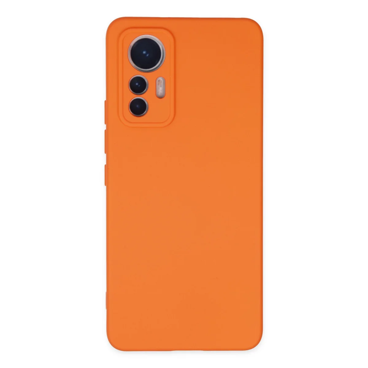 Mi 12 Lite Kılıf Nano içi Kadife Silikon - Turuncu