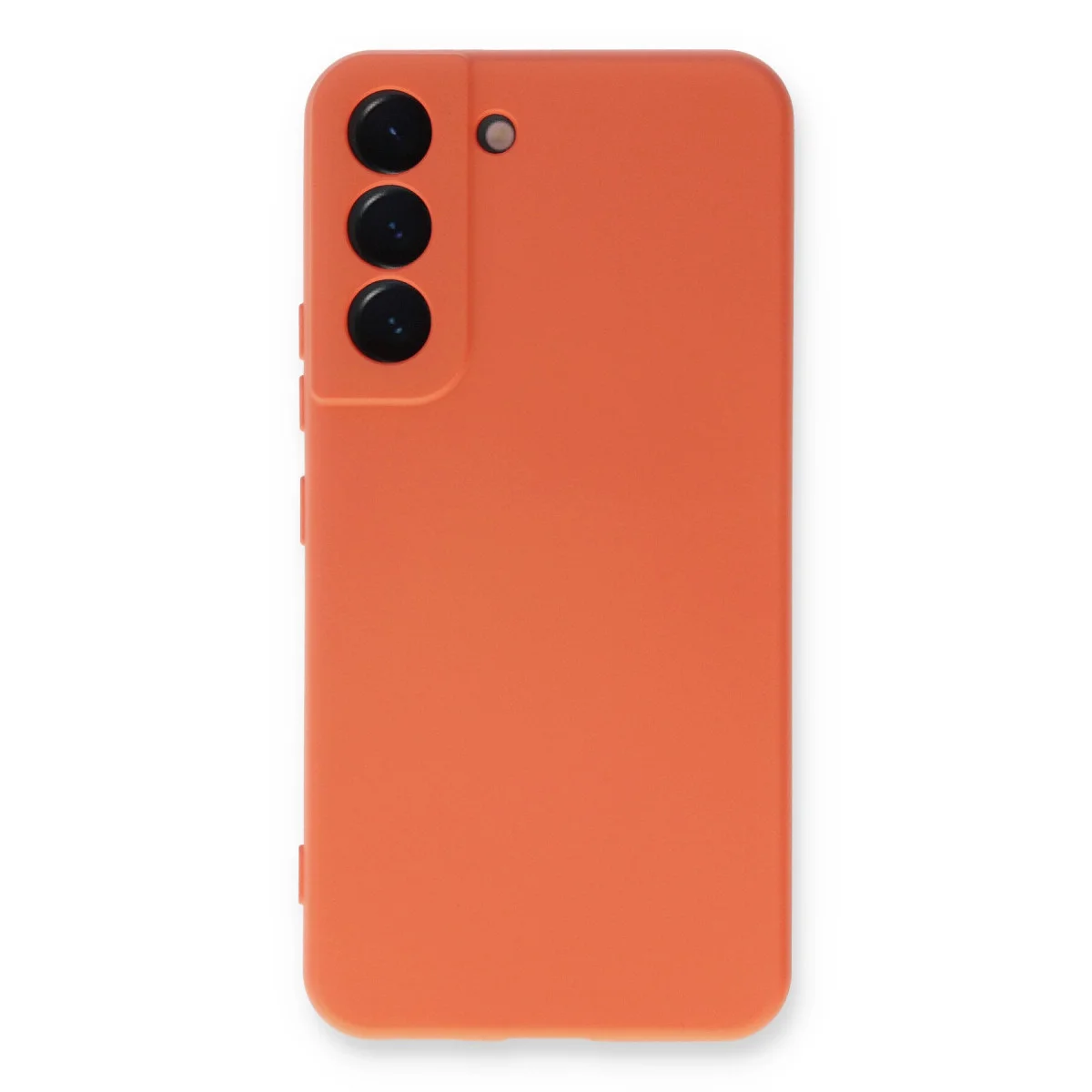 Galaxy S23 Kılıf Nano içi Kadife Silikon - Turuncu