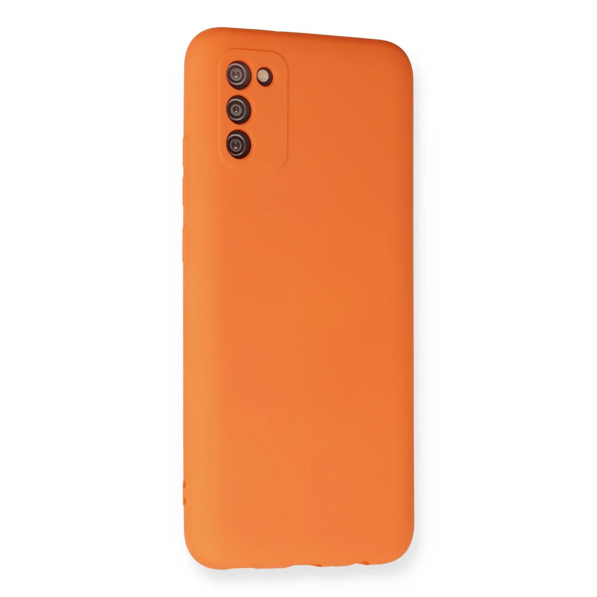 Galaxy A03S Kılıf Nano içi Kadife Silikon - Turuncu