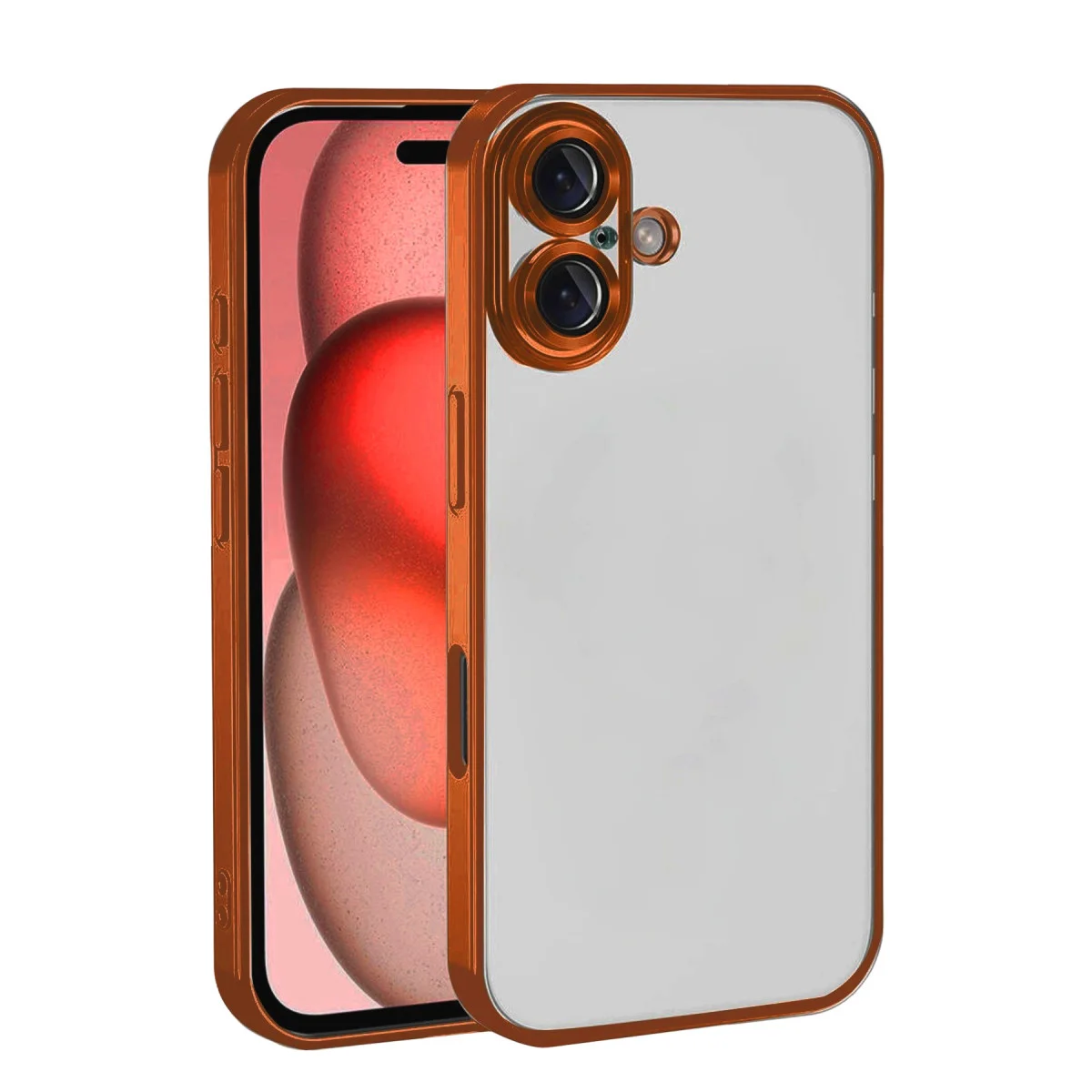 iPhone 17 Razer Lensli Silikon - Turuncu