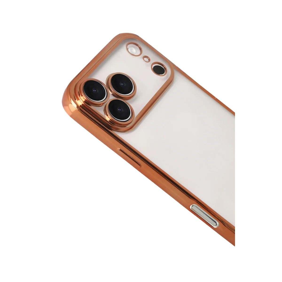 iPhone 17 Pro Razer Lensli Silikon - Turuncu