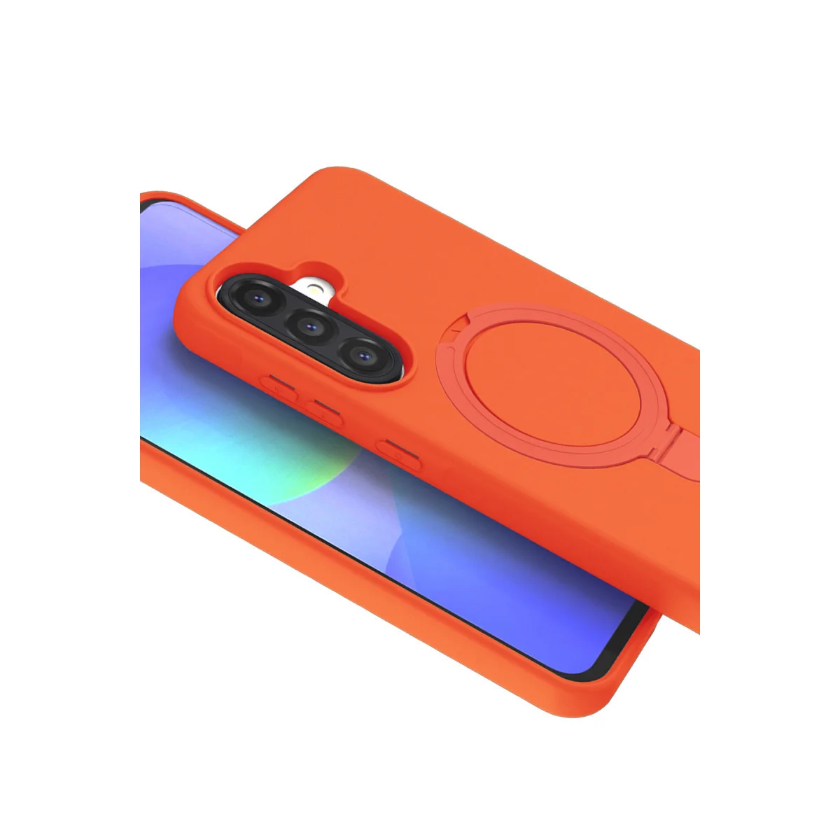 Galaxy A36 Regal Magsafe Standlı Kapak - Turuncu