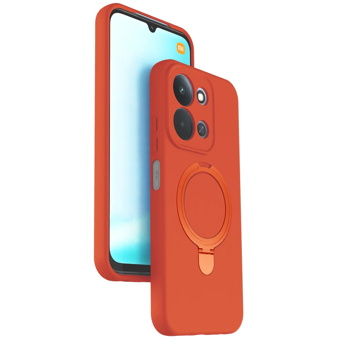 Redmi 15C 4G Regal Magsafe Standlı Kapak - Turuncu