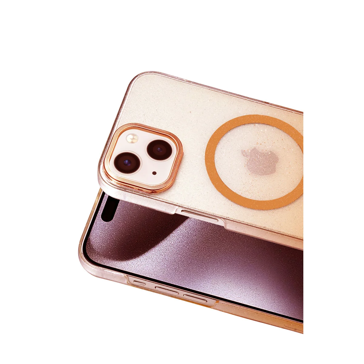 iPhone 14 Glossy Magsafe Kapak - Turuncu