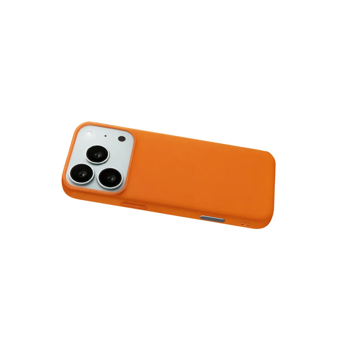 iPhone 17 Pro Nano içi Kadife Silikon - Turuncu