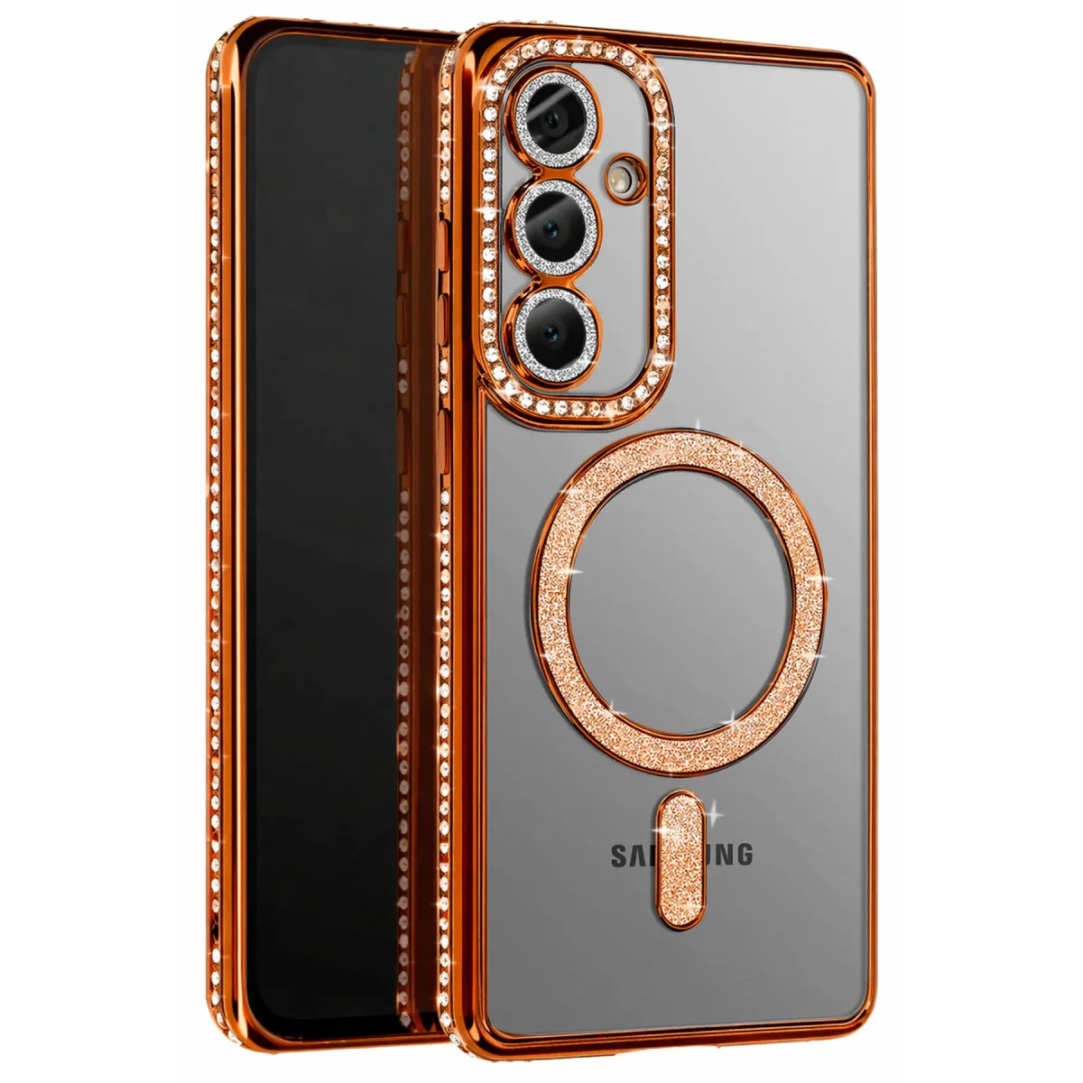 Galaxy A57 5G Joke Simli Magneticsafe Kılıf - Turuncu