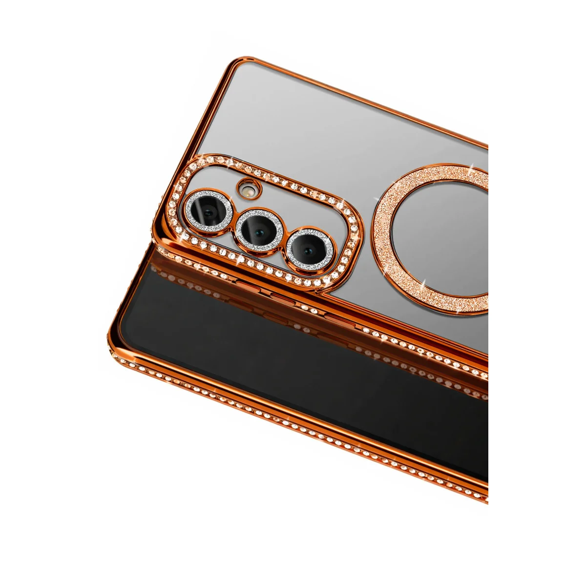 Galaxy A57 5G Joke Simli Magneticsafe Kılıf - Turuncu
