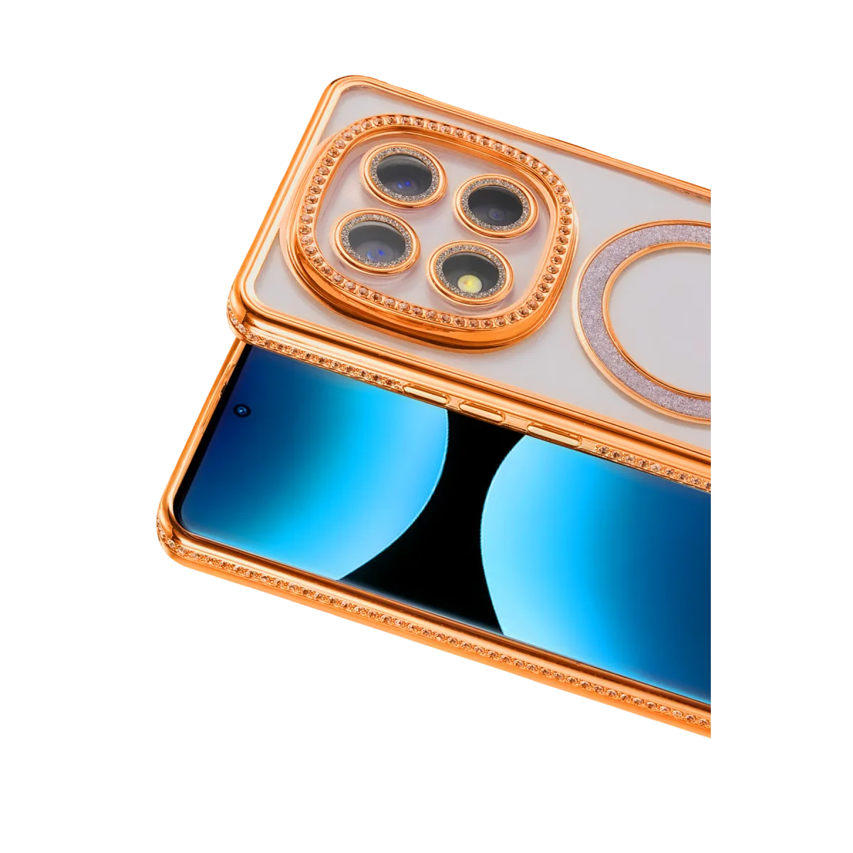 Redmi Note 15 4G Joke Simli Magneticsafe Kılıf - Turuncu