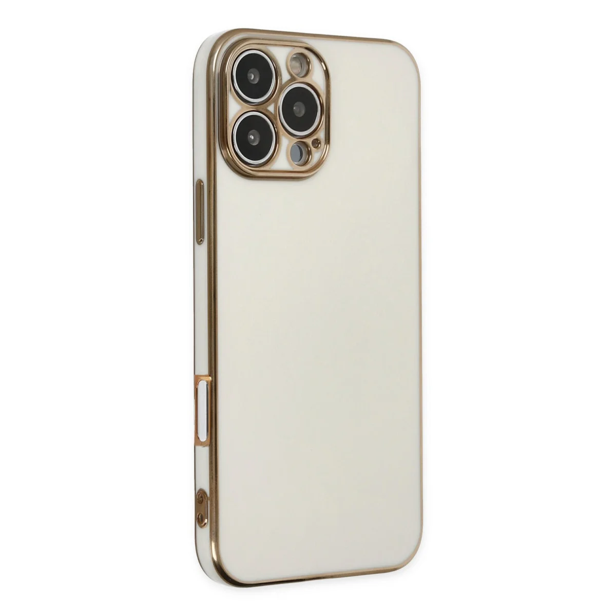 iPhone 16 Pro Max Kılıf Volet Silikon - Beyaz