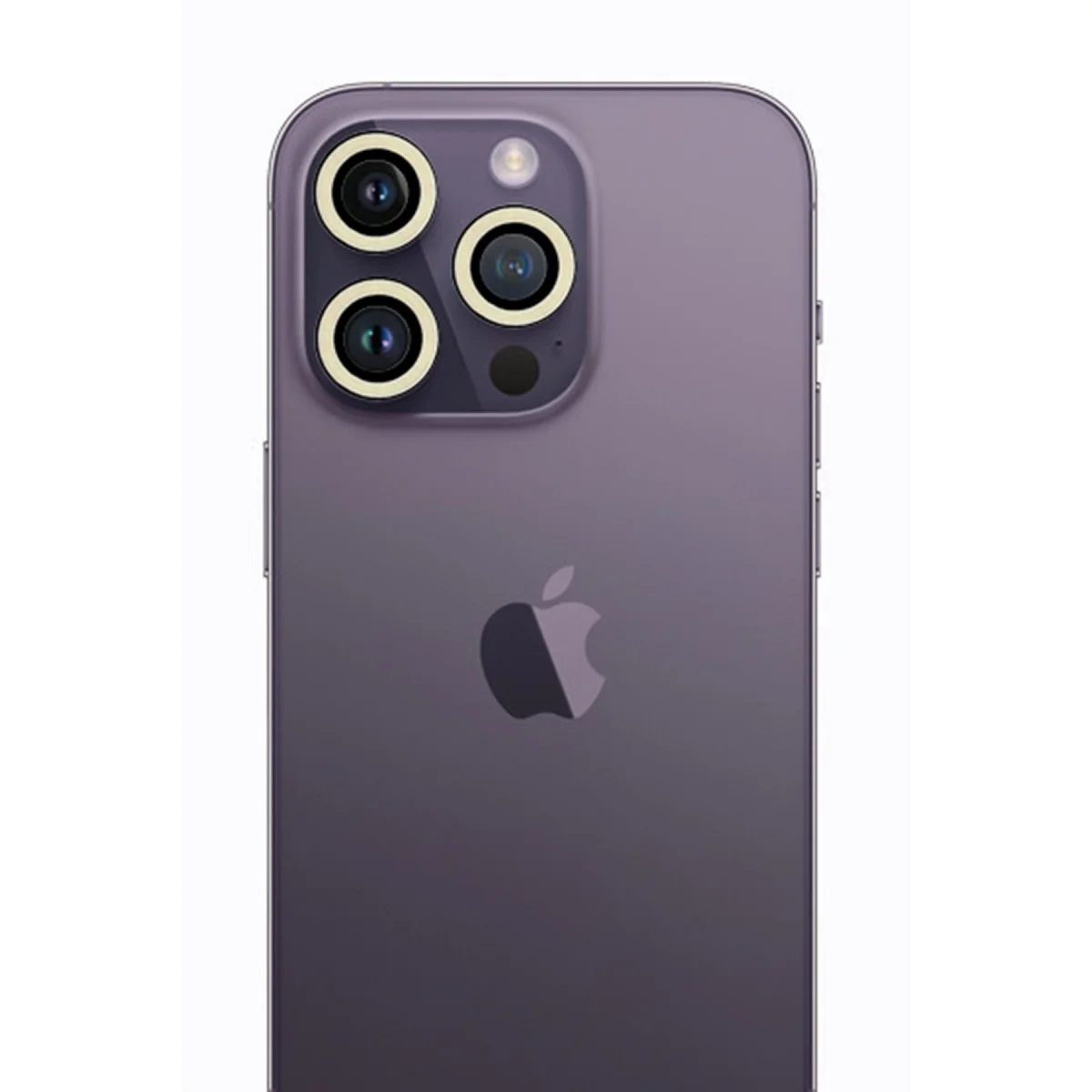 iPhone 12 Pro Max Neon Fosforlu Kamera Lens - Beyaz