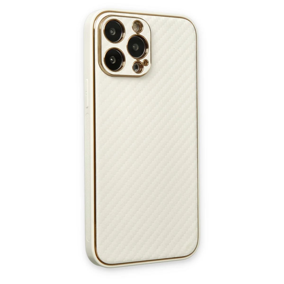 iPhone 13 Pro Max Kılıf Coco Karbon Silikon - Beyaz
