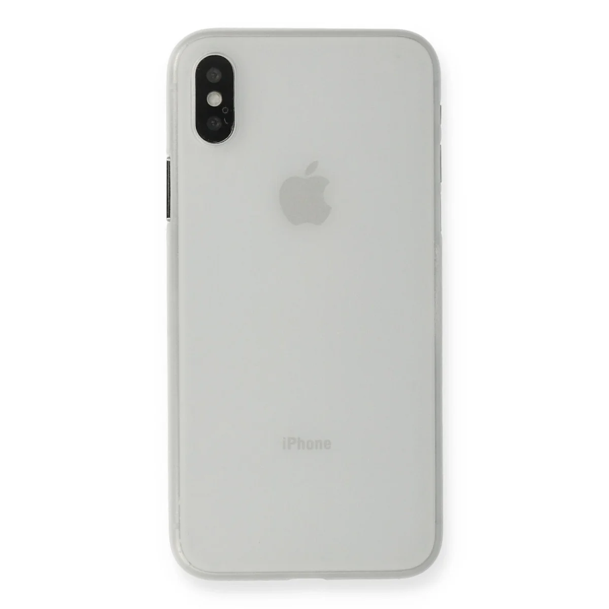 iPhone XS Max Kılıf PP Ultra İnce Kapak - Beyaz
