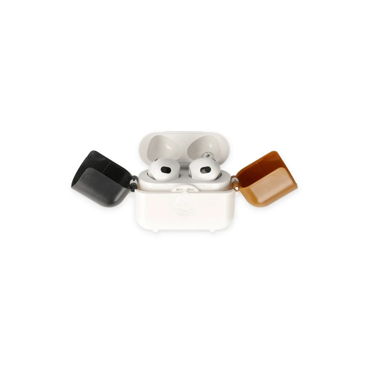 Airpods 3 (3.nesil) Basmalı Kılıf - Beyaz-Siyah-Kahverengi