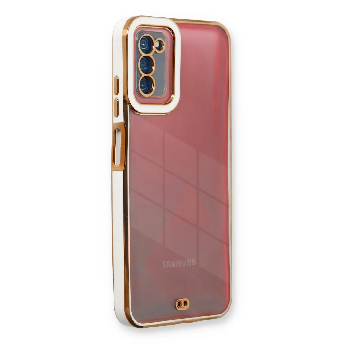 Galaxy A03S Kılıf Liva Lens Silikon - Beyaz