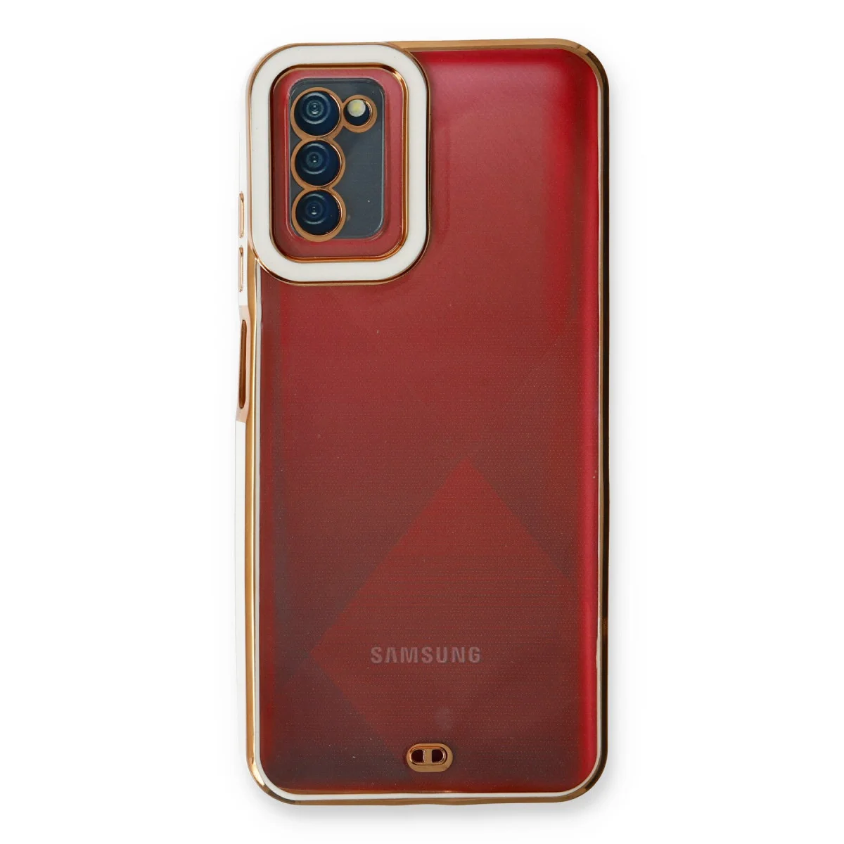 Galaxy A03S Kılıf Liva Lens Silikon - Beyaz