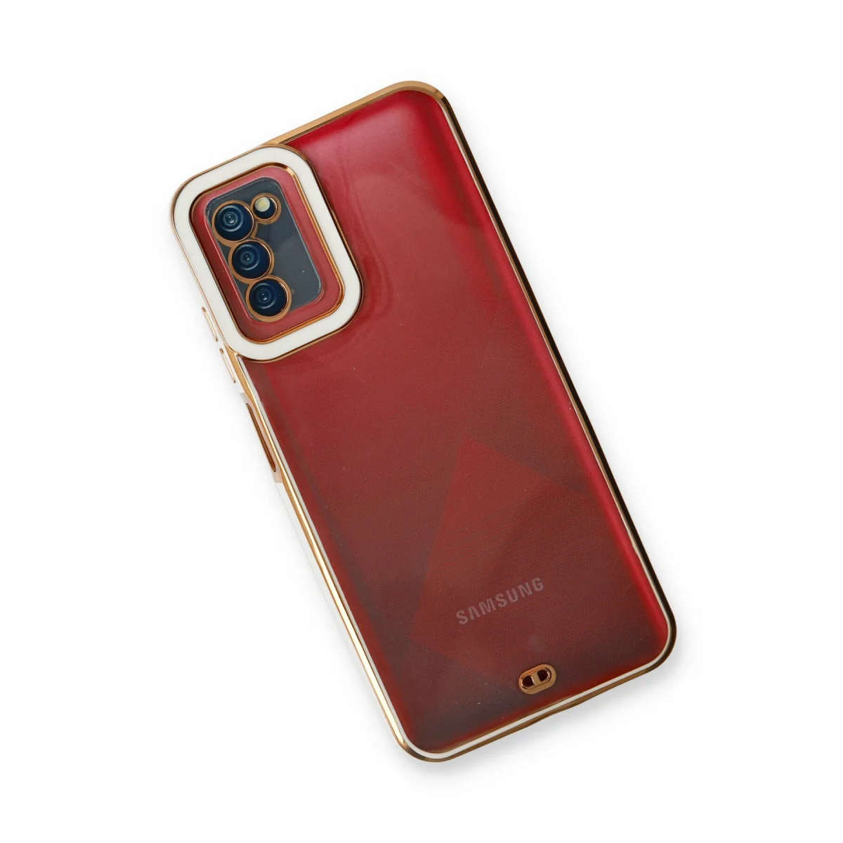 Galaxy A03S Kılıf Liva Lens Silikon - Beyaz