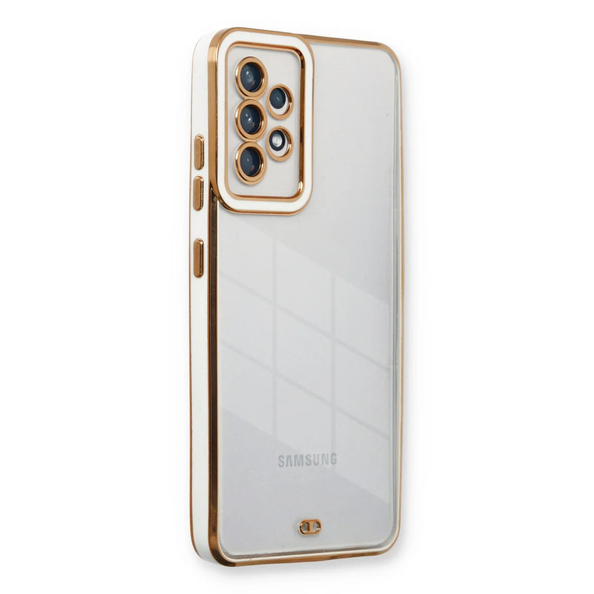 Galaxy A73 5G Kılıf Liva Lens Silikon - Beyaz