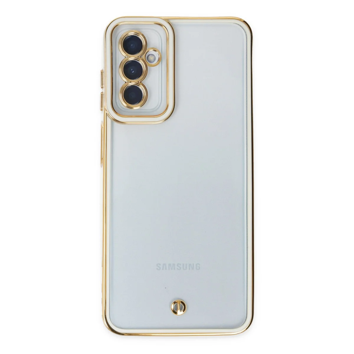 Galaxy M23 Kılıf Liva Lens Silikon - Beyaz